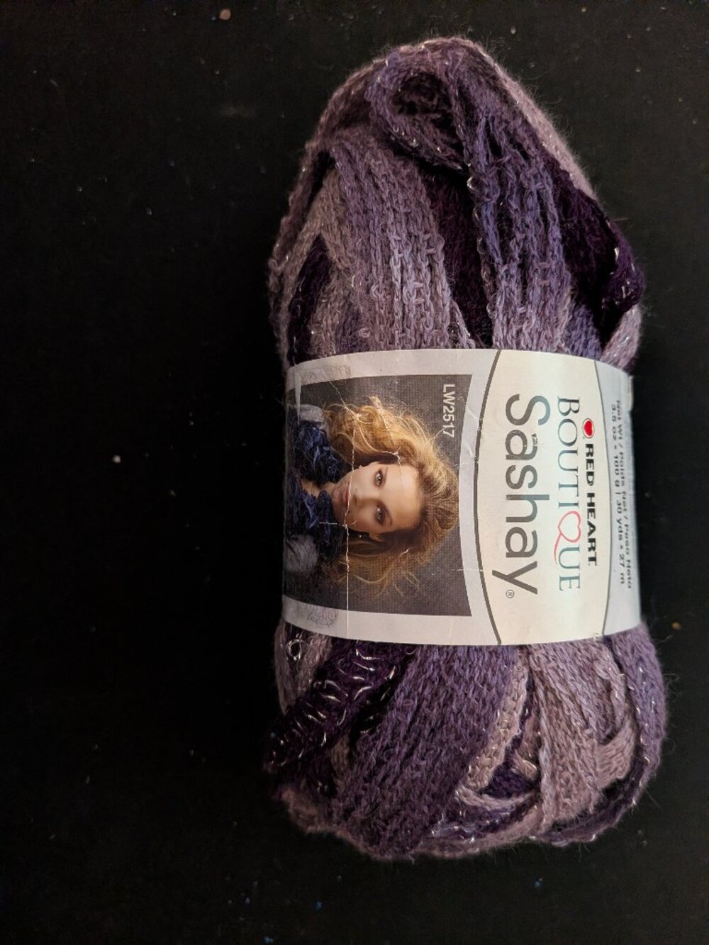 Red Heart Boutique Sashay Metallic Yarn "Boogie" 1960 - Lot 228 Discontinued